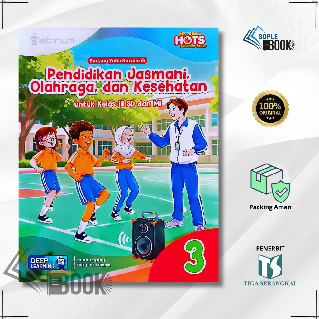 Buku PJOK SD/MI Kelas 3 Platinum Tiga Serangkai "Pendidikan Jasmani, Olahraga dan Kesehatan" Kurikul