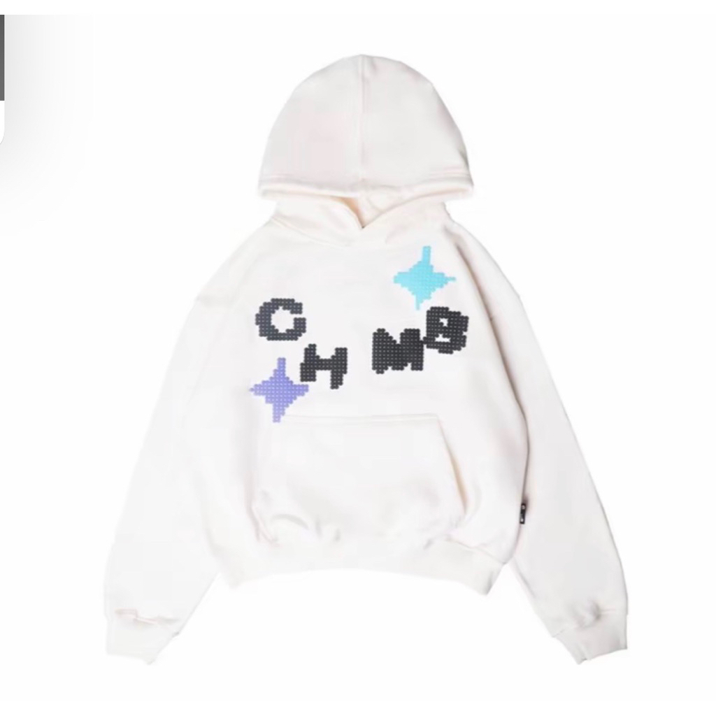 Chmb Hoodie Spike Pixel Broken White L