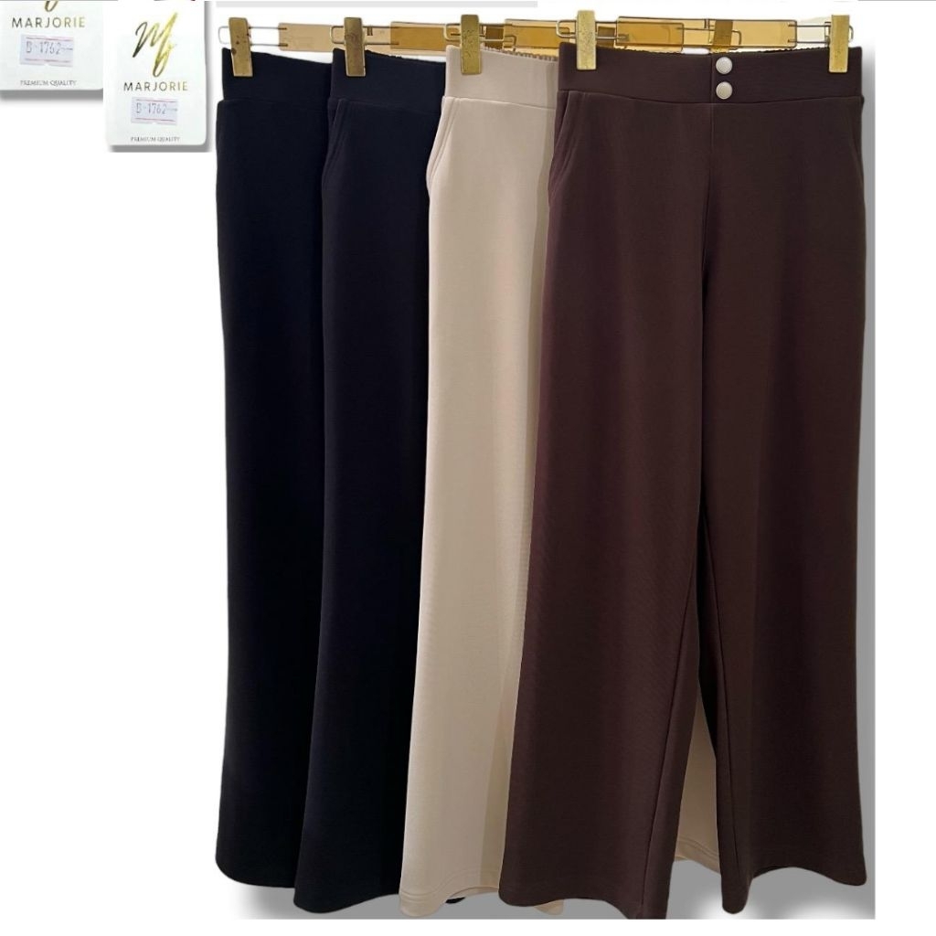 Celana Marjorie MJ Tensel Twill Kulot Wanita Kerja Casual