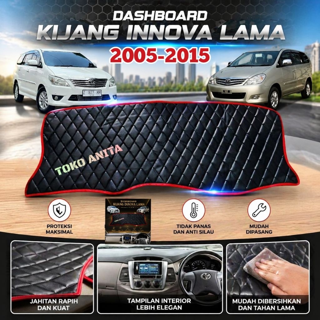 Pelindung Dashboard Mobil Innova 2005-2015 Peredam Panas Anti Gores