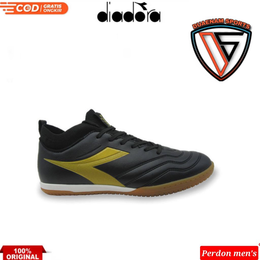 SALE DIADORA PERDON FUTSAL/SOCCER/MINI SOCCER MEN'S RUNNING SHOES-BLACK