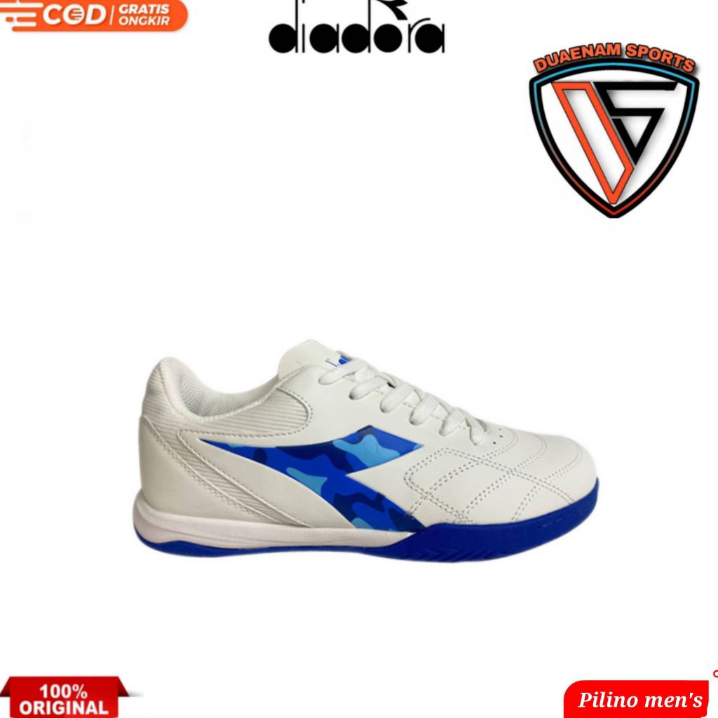 SALE DIADORA PILINO FUTSAL/SOCCER/MINI SOCCER MEN'S RUNNING SHOES-WHITE