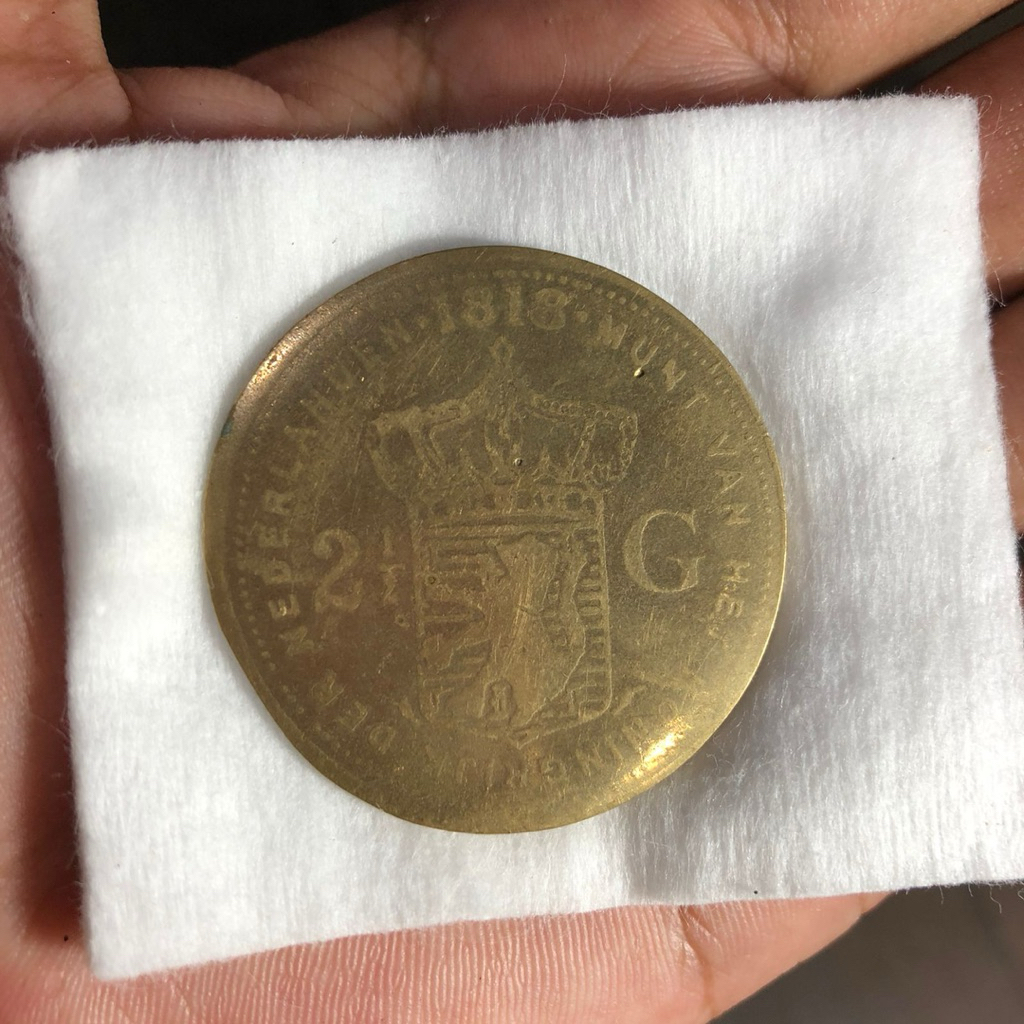 Koin Wilhelmina Kuning 2,5 G Tahun 1818