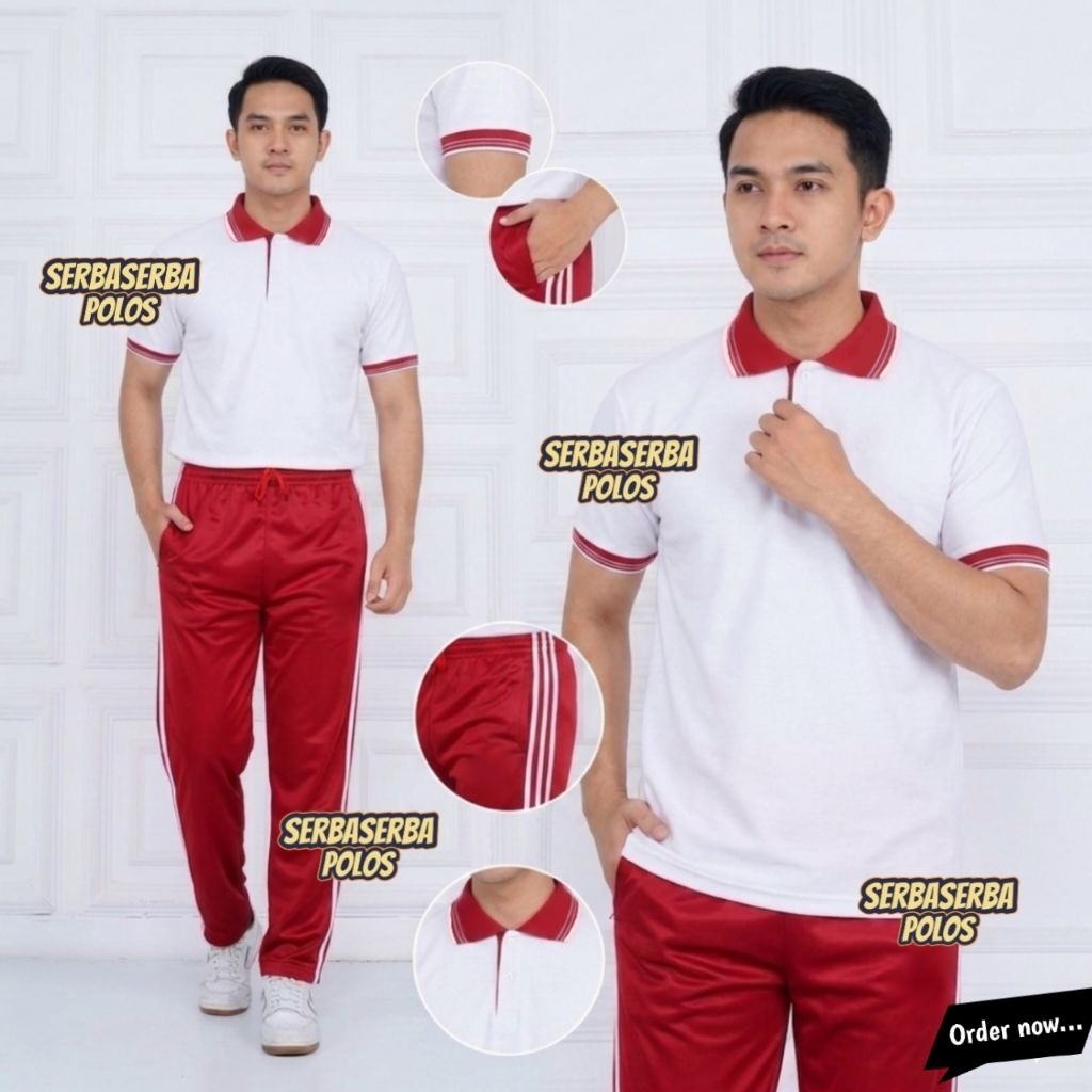 Setelan Olahraga Lengan Pendek // Seragam Olahraga Pria Dan Wanita // Atasan Olahraga Berkerah // Se