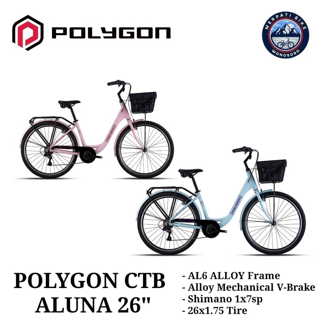 Sepeda Polygon Aluna 26 inch Sepeda Keranjang City Bike CTB Sepeda City Commuting