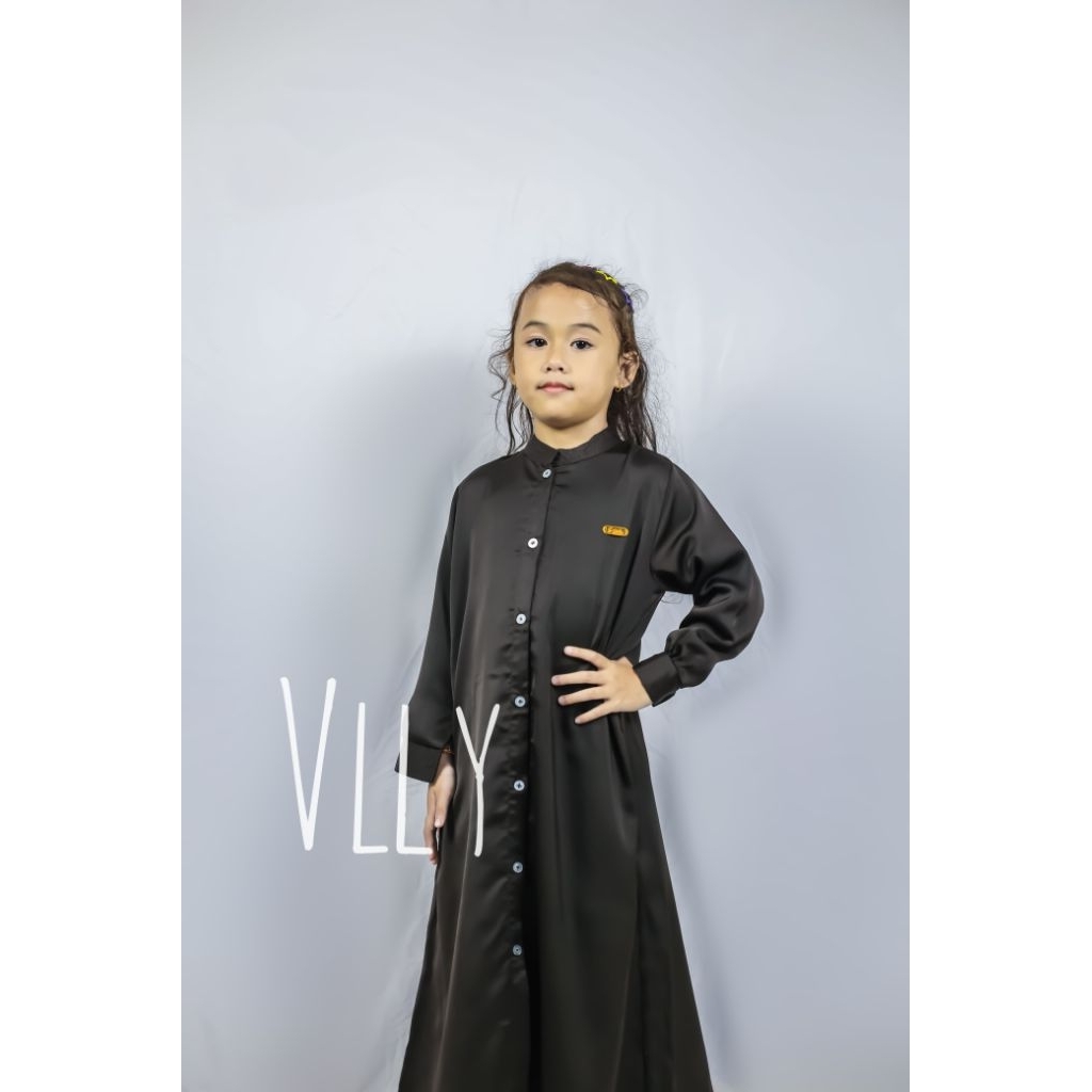 Gamis Anak Model Kemaja Bahan Armani Silk