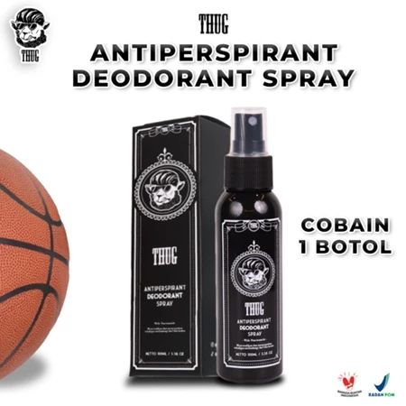 Deodorant antiperspirant spray  thug 100ml-deodorant pria wangi tahan lama 24 jam