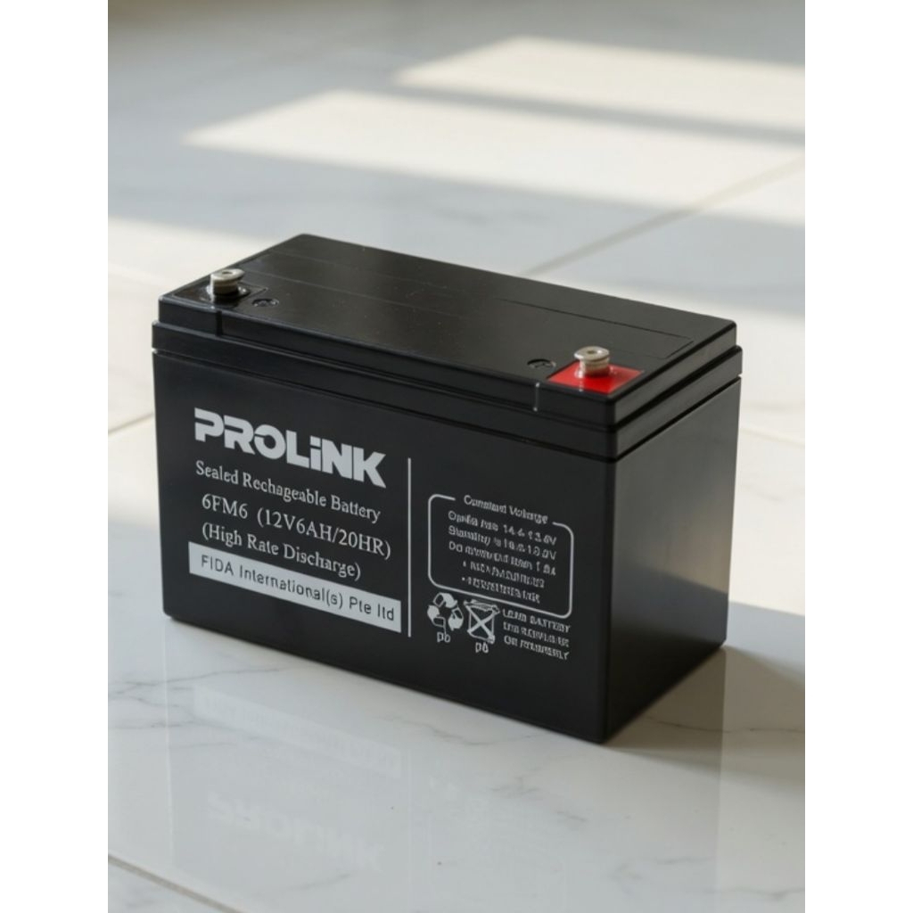 Baterai UPS PROLINK 12 V 6A - Kondisi RUSAK