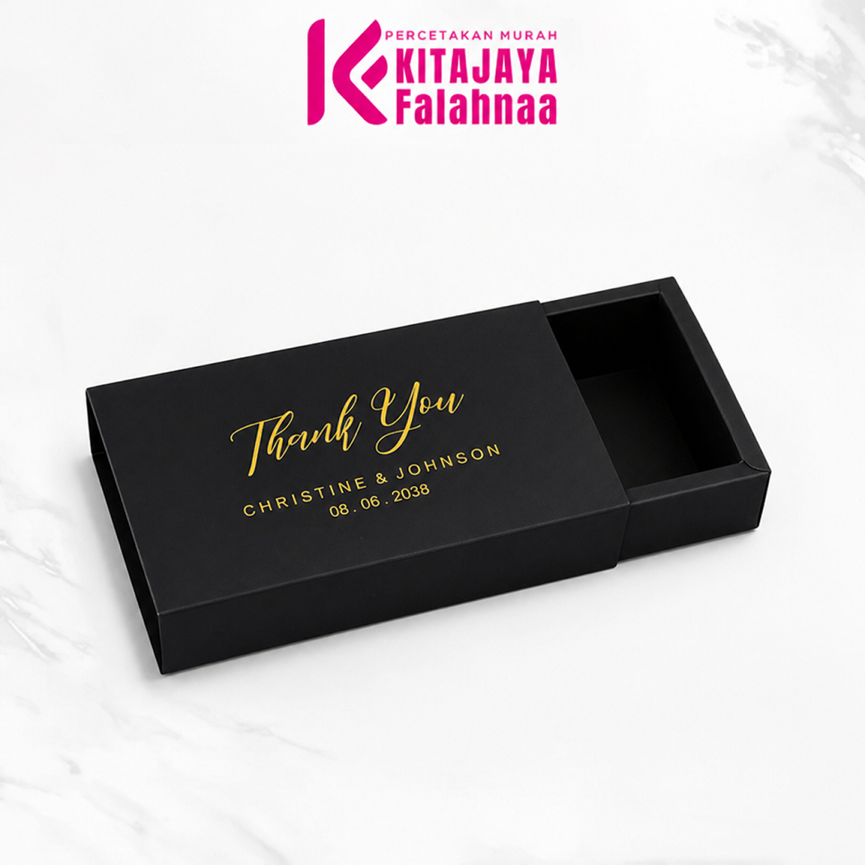 CUSTOM Sliding Box Parfum | Minim 300 Pcs | Premium Ivory
