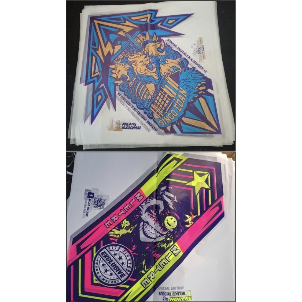 15 LEMBAR KERTAS Layangan sukhoi 3 warna MLETRE