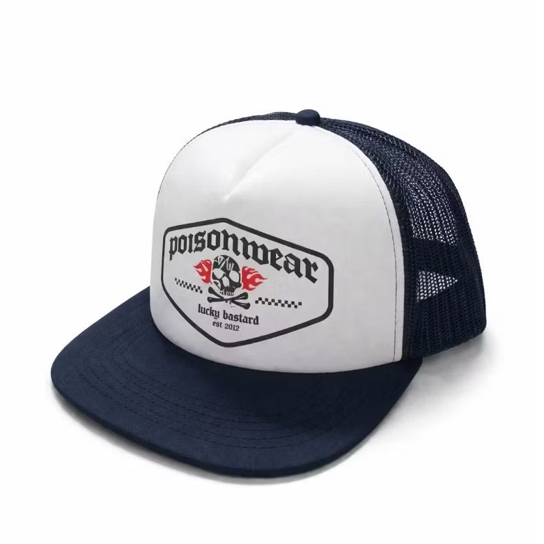 TOPI / TRUCKER HAT / SNAPBACK / POISONWEAR TRUCKER HATS / HAT FTW WHT NVY