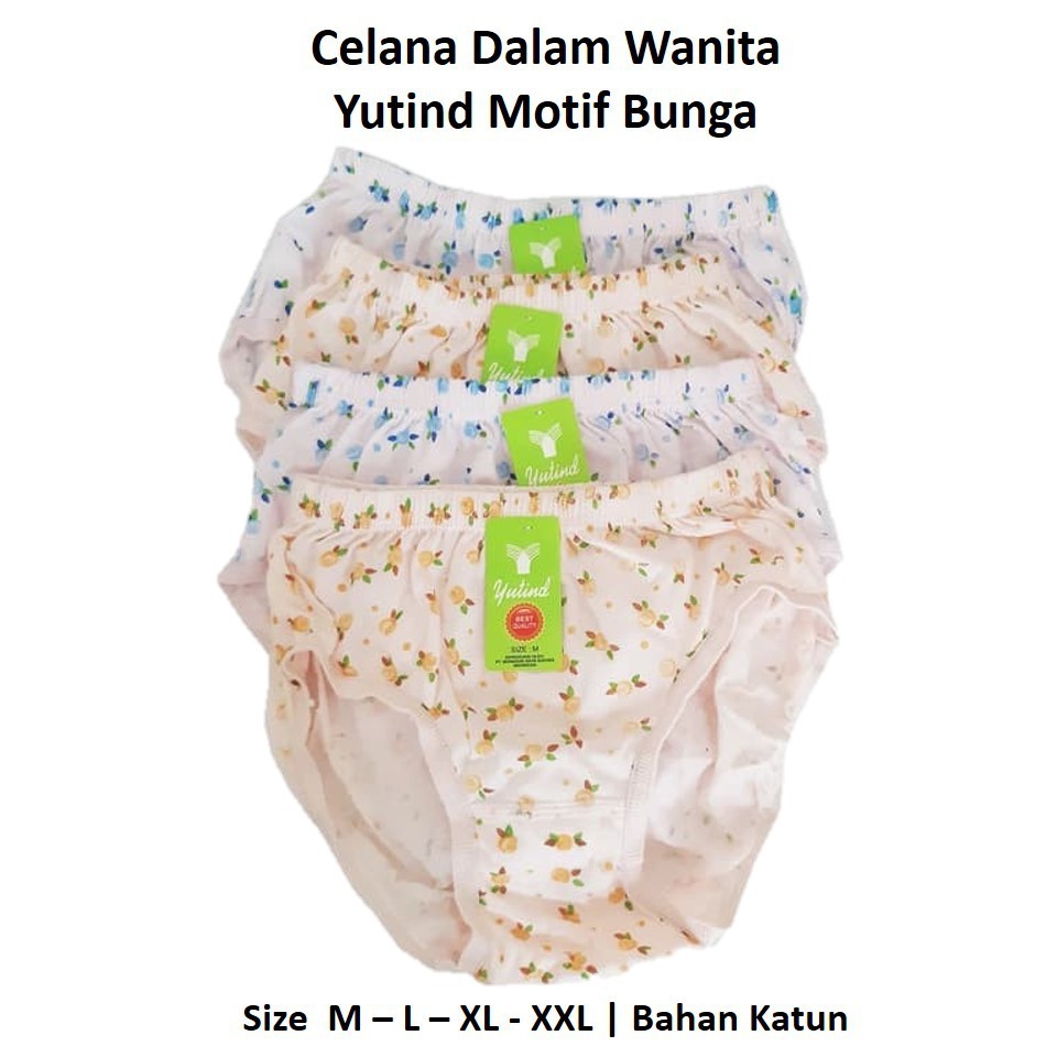 6PCS CD YUTIND MOTIF CELANA DALAM YUTIND SABLON YUTIND BORDIR