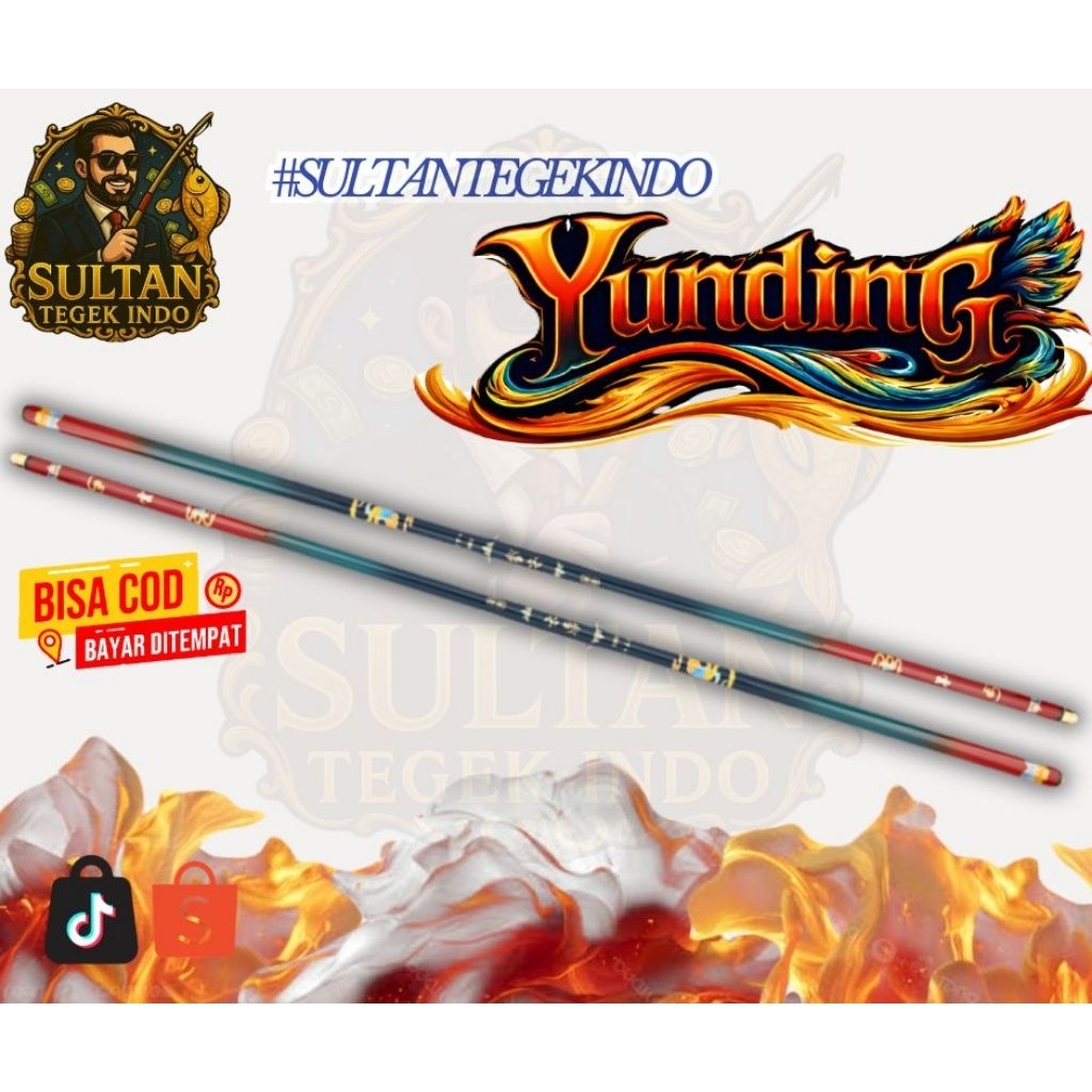 Joran Tegek Pancing YUNDING FULL Carbon / Tegek Premium Import Yunding / Tegek YUNDING Import