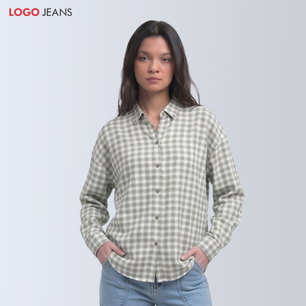Logo Jeans - Kemeja Wanita Olivia 24929L9WN