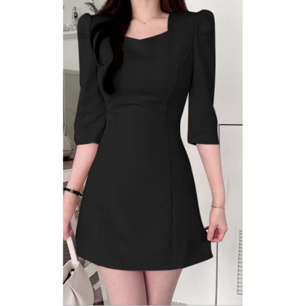 Dress Aqilaa - Dress Lengan Panjang Scuba Premium