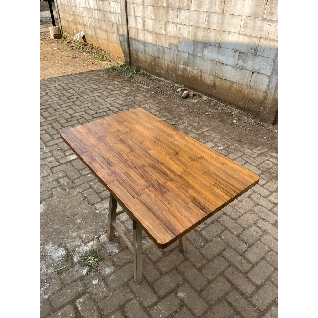 Pesanan Daun Meja FJL susun batu top meja FJL top meja kayu jati daun meja laminasi