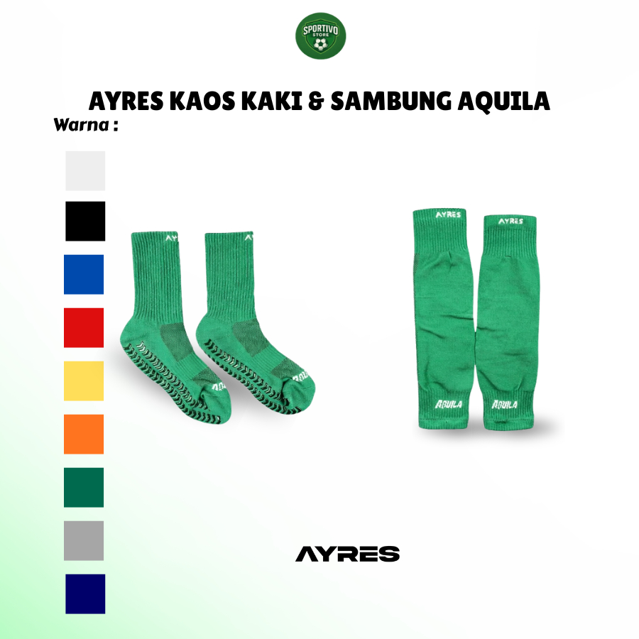 1 Set Paket kaos Kaki Pendek Aquila Dan Sambung Aquila Kaos kaki Sambungan Ayres Aquila Original