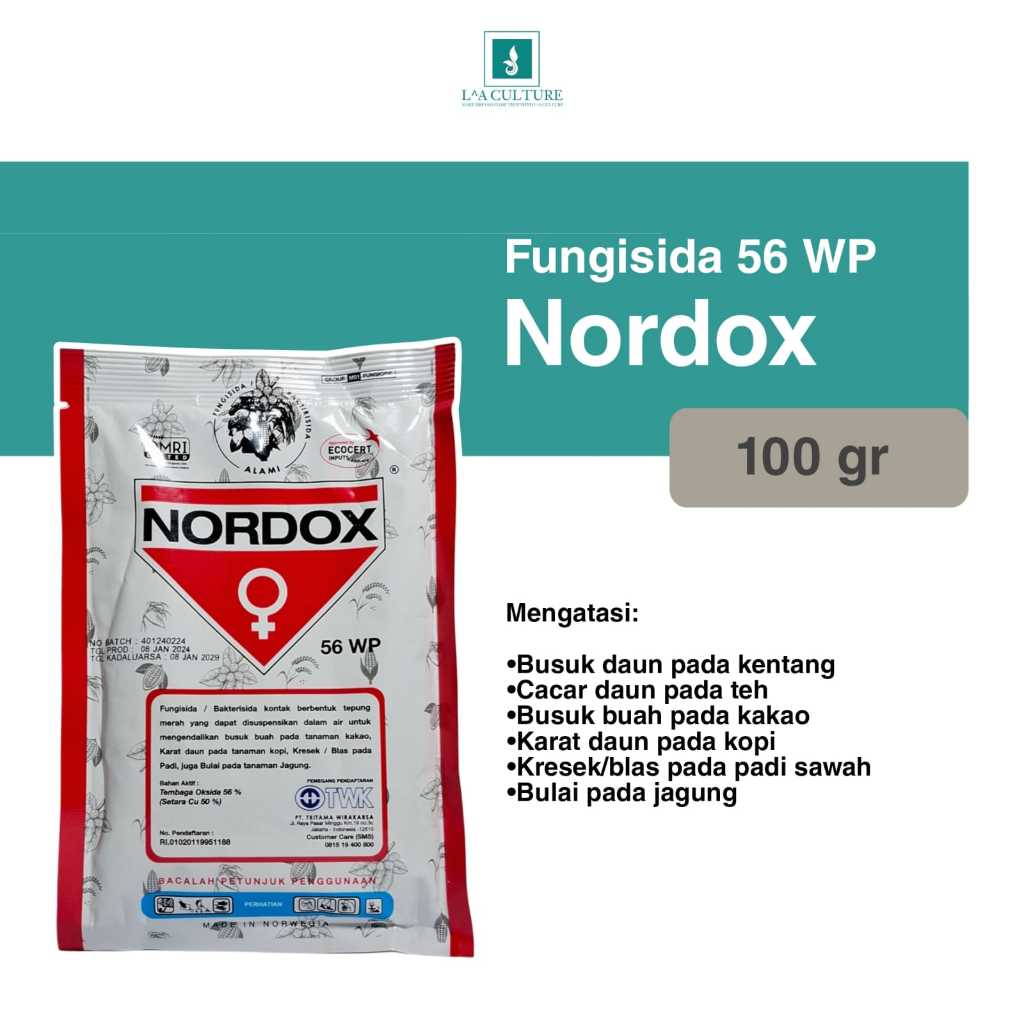 NORDOX 56 WP 100 GRAM FUNGSIDA BAKTERISIDA