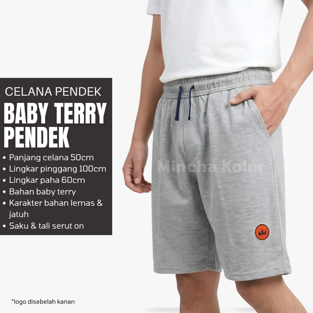 Celana Pendek Pria Kolor Santai Baby Terry Celana Kolor Pendek Pria Santai Dewasa Bahan Baby Terry C
