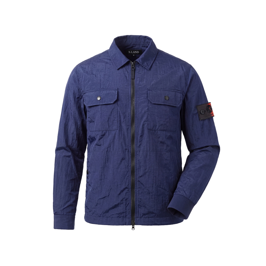 X - LAND Overtshirt Jacket Nylon Cringkle - Essen Navy Doff