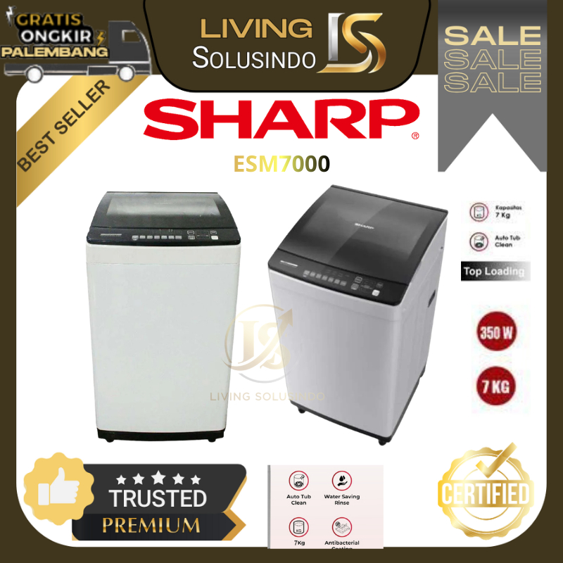 Mesin Cuci Sharp 1 Tabung ESM7000PGG / ESM8000PGG Mesin Cuci Satu Tabung 7 KG / 8KG Sharp