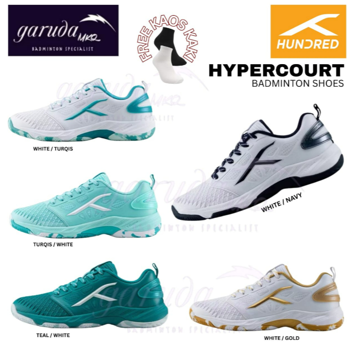 Sepatu Badminton Hundred HyperCourt / HNDRD HyperCourt NEW