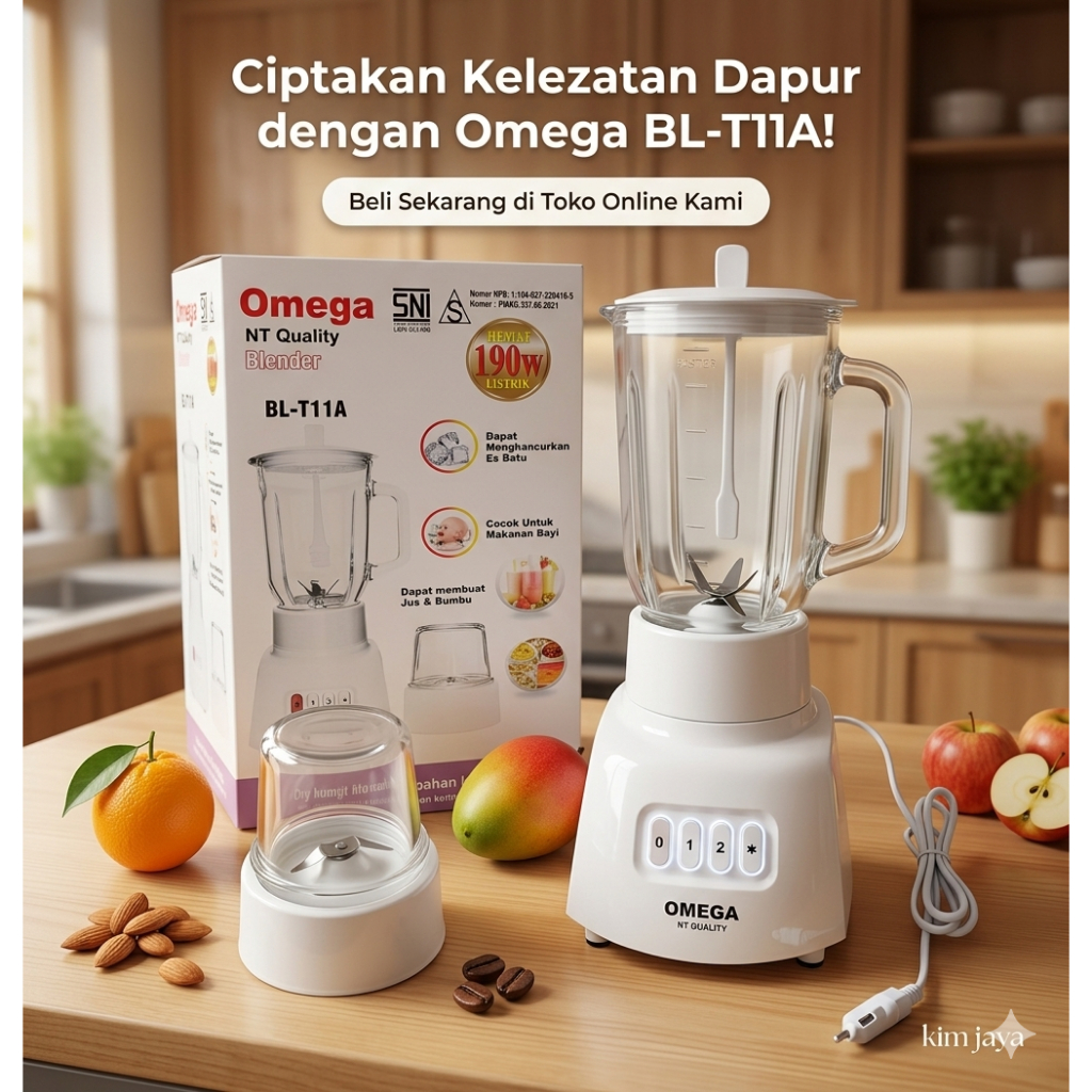Blender kaca National viva/Omega 6 mata pisau