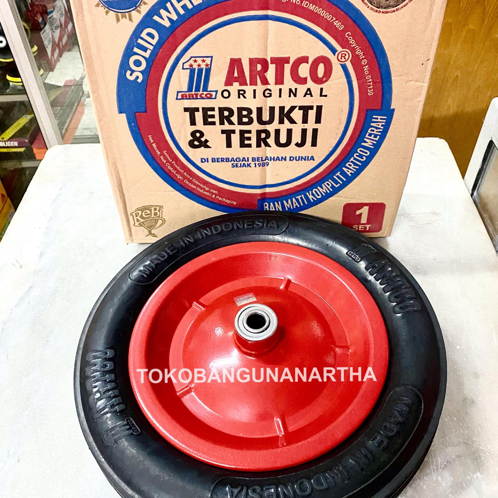 Ban Artco Mati Komplit / Ban Gerobak Dorong Artco / Roda Mati Gerobak Artco