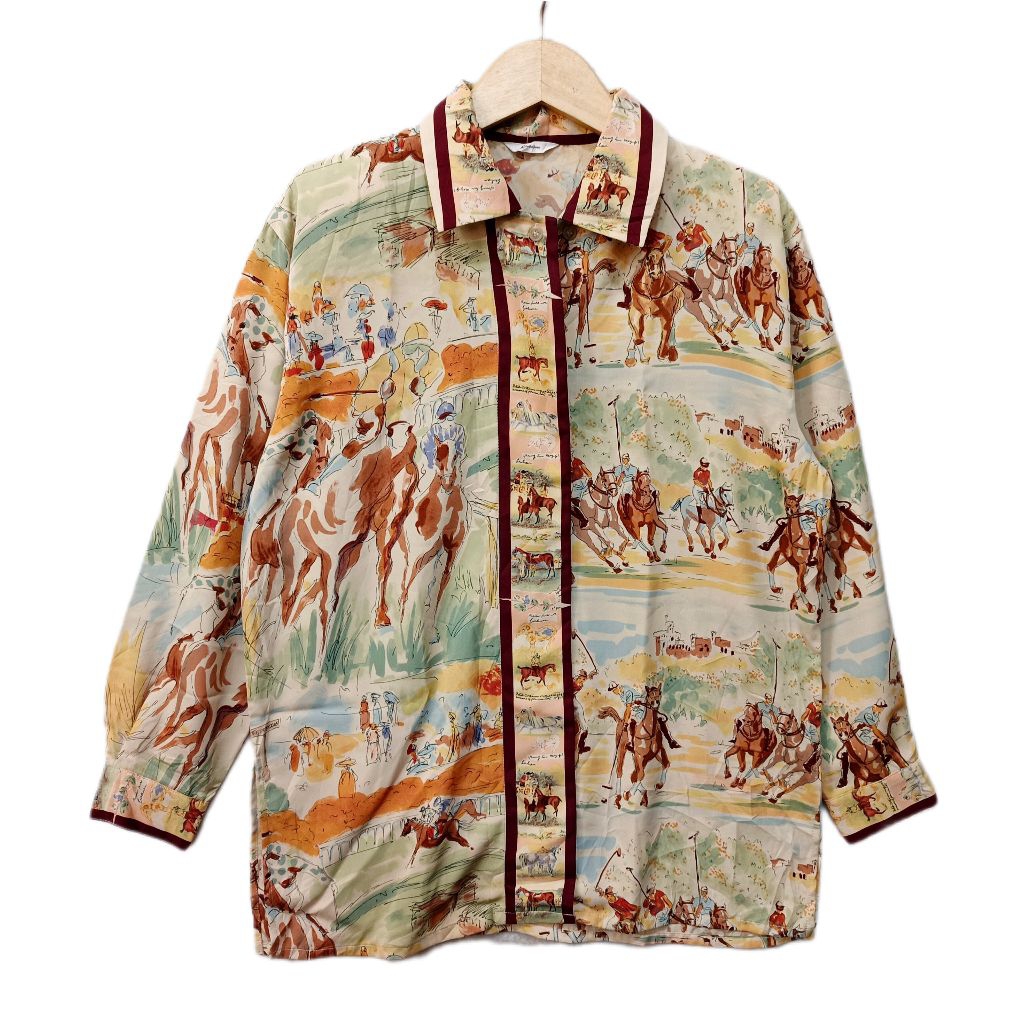 kode M186 kemeja vintage Size L lokal Kemeja vintage kemeja mewah kemeja sultan kemeja silk kemeja p