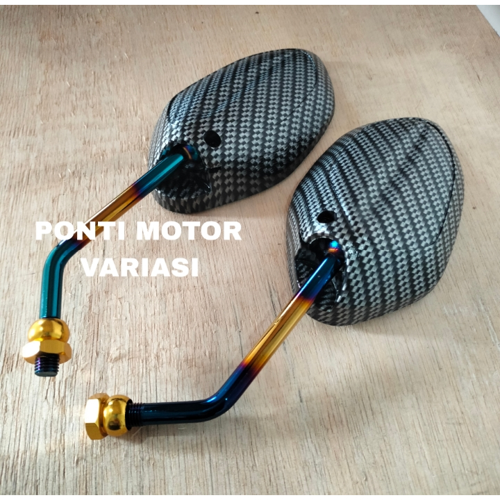 Spion Twotone Carbon Karbon Beat Vario 125 150 Scoopy PCX Scoopy Spacy spion beat karbon tangkai two