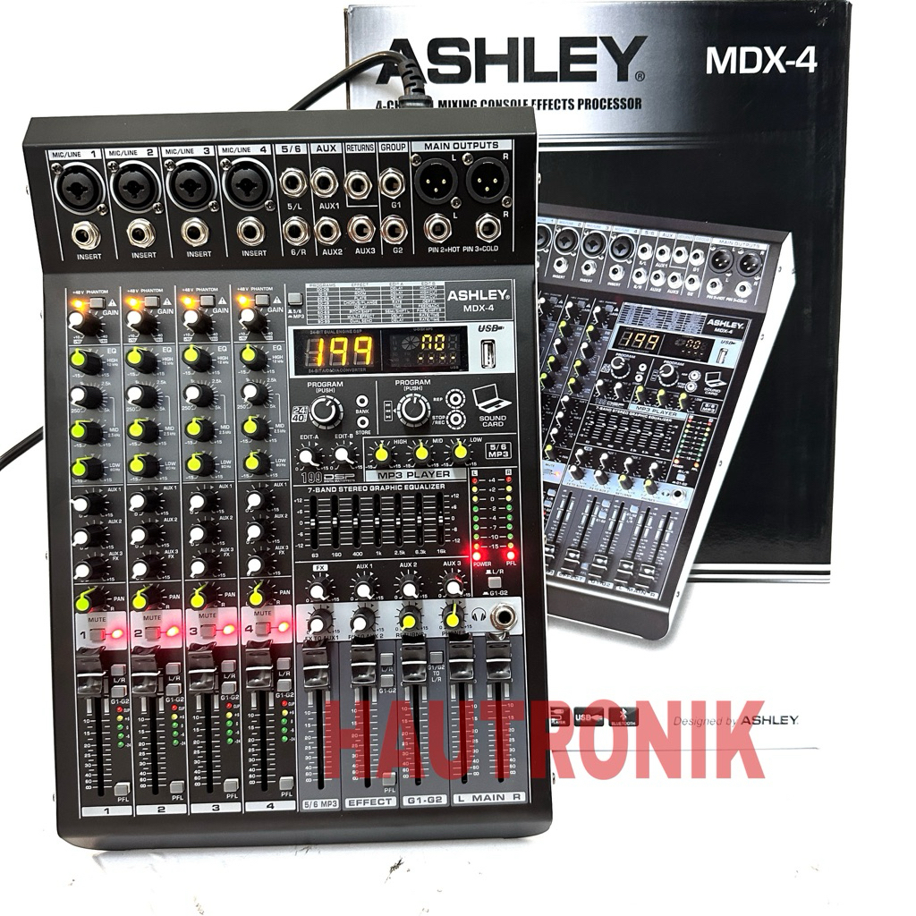 Mixer Audio Ashley Mdx 4 4channel Original Mixer Mdx4 Mixing 4 mdx4 ( Bagus Cod )