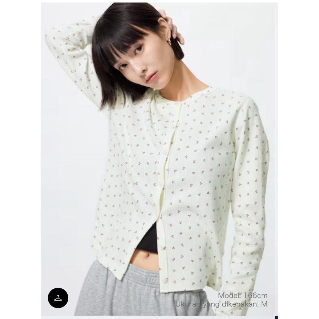 NEW UNIQLO CHERRY CARDIGAN white -S