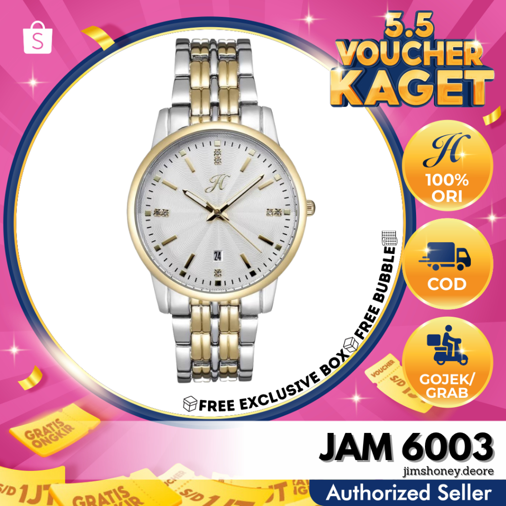 JAM TANGAN JIMS HONEY 6003 Couple Fashion Pria Wanita JH Ori Murah