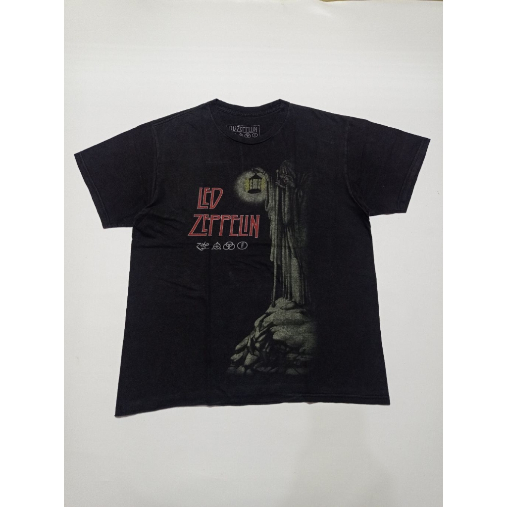 Kaos Band Rare Led Zeppelin "The Hermit" Official Merchandise ©2016 Build Up Warna Hitam Size M Boxy