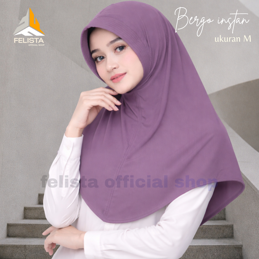 Jilbab Bergo Sport Ukuran M Hijab Instan Bergo size M