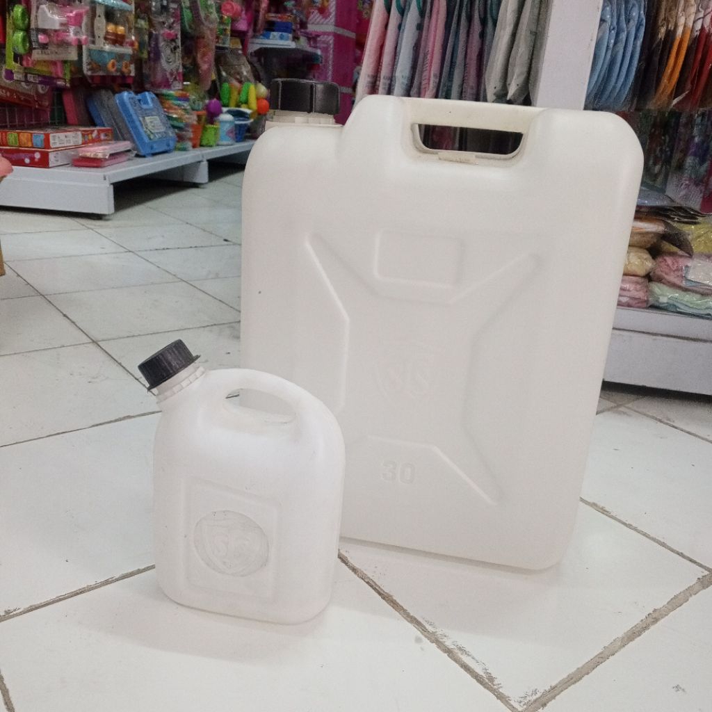 Jerigen putih plastik 2 liter tebal