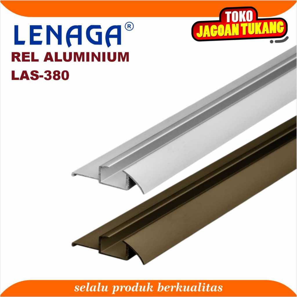 Rel Pintu Lemari Sliding LAS - 380 Timbul Lenaga 3 Meter | Pintu Lemari Sliding / Geser