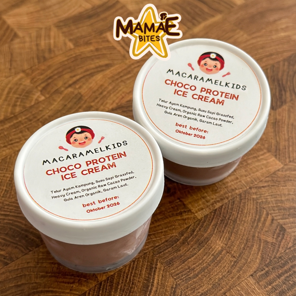 Macaramel Kids - Chocolate Protein Ice Cream | Frozen MPASI NDF Homemade & Es Krim Protein Anak Seha