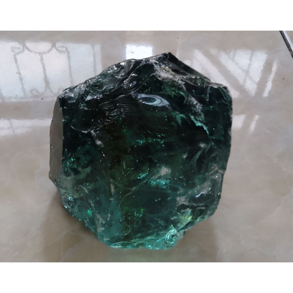 Batu Obsidian bongkahan hijau relaxa 3 kg