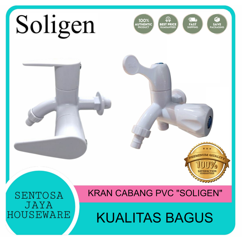 KRAN CABANG SOLIGEN - KRAN SHOWER CABANG PVC SOLIGEN  - KRAN AIR DOUBLE DUA SHOWER MANDI SOLIGEN