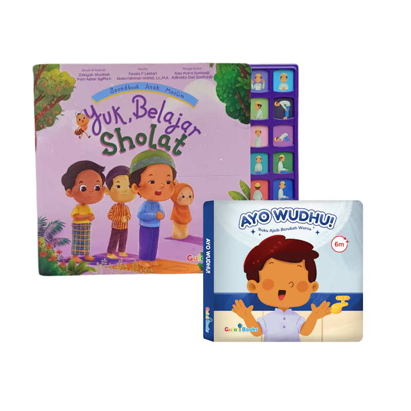 Gulalibooks Paket Buku Anak Ayo Wudhu dan Yuk Belajar Sholat Board Book