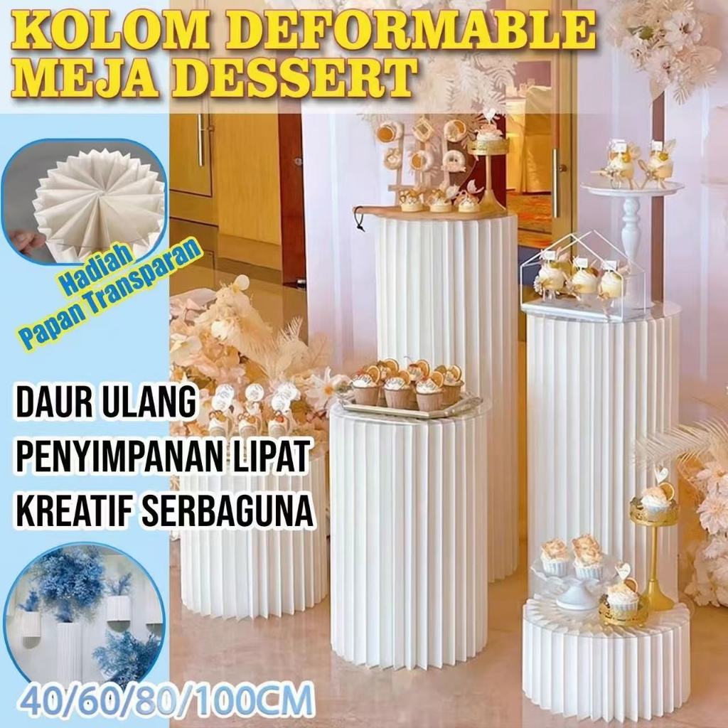 Kolom Romawi Lipat untuk Dekorasi Pernikahan dan Pameran Booth Bazaar