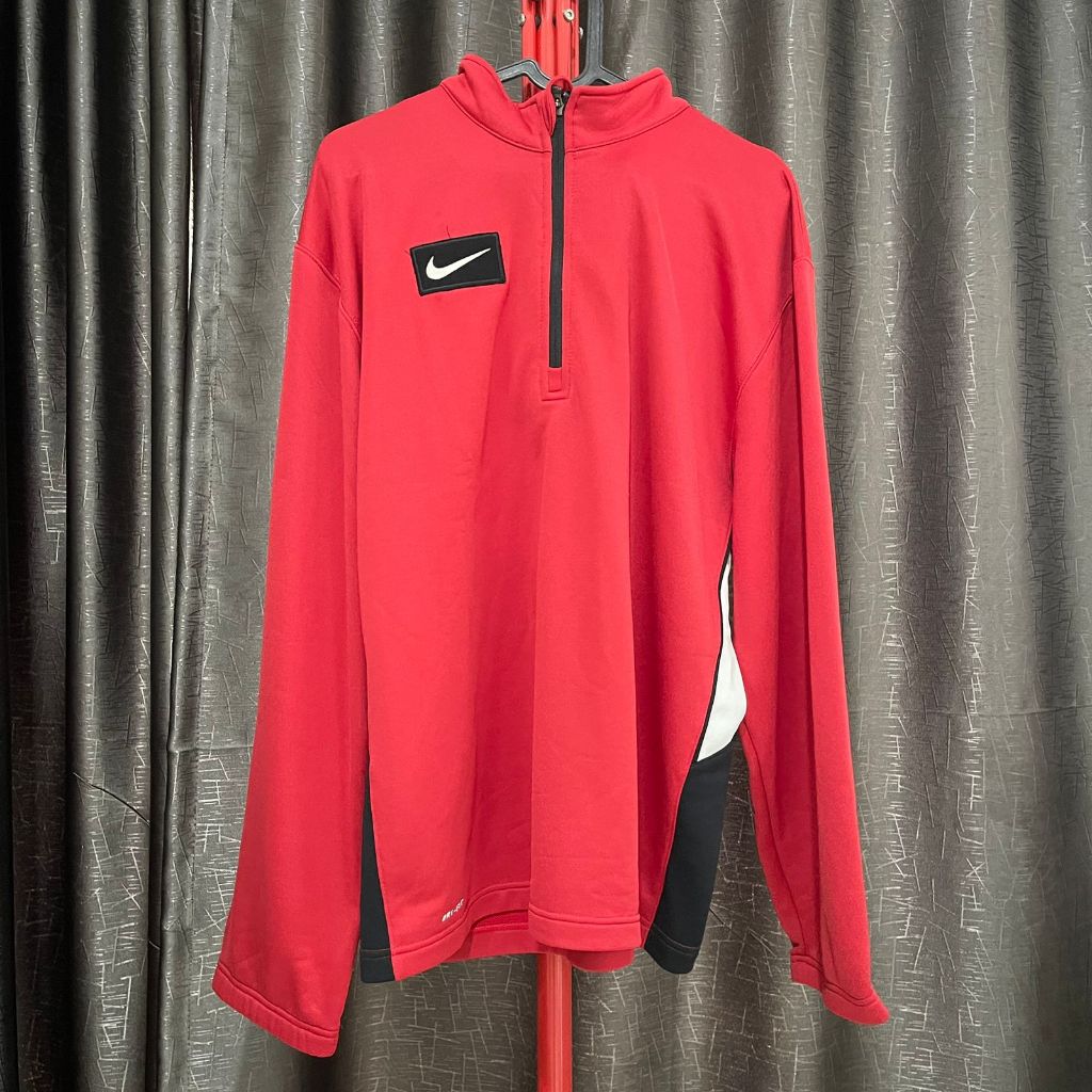 Sweatshirt Crewneck Red Black White