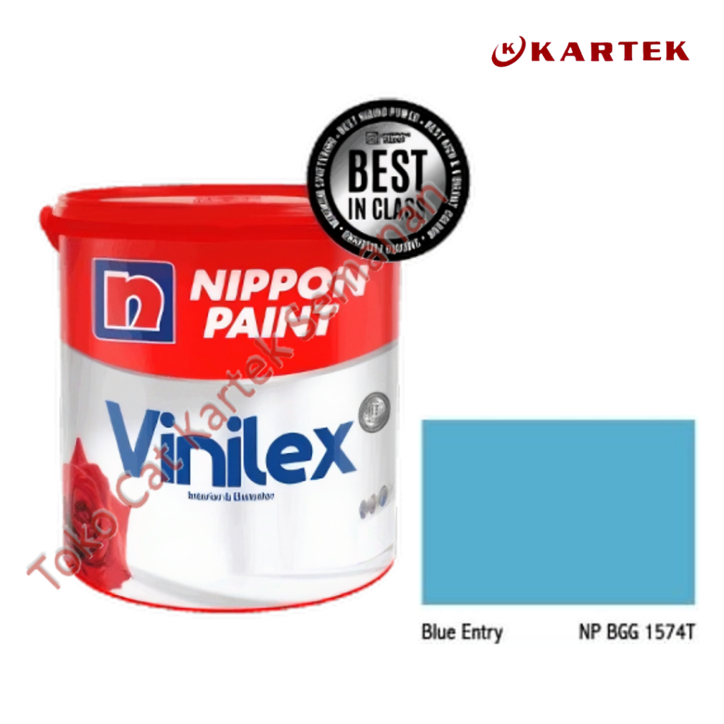 Nippon Paint Vinilex BLUE ENTRY NP BGG 1574T Cat Tembok Interior Eksterior Biru 1kg 5kg