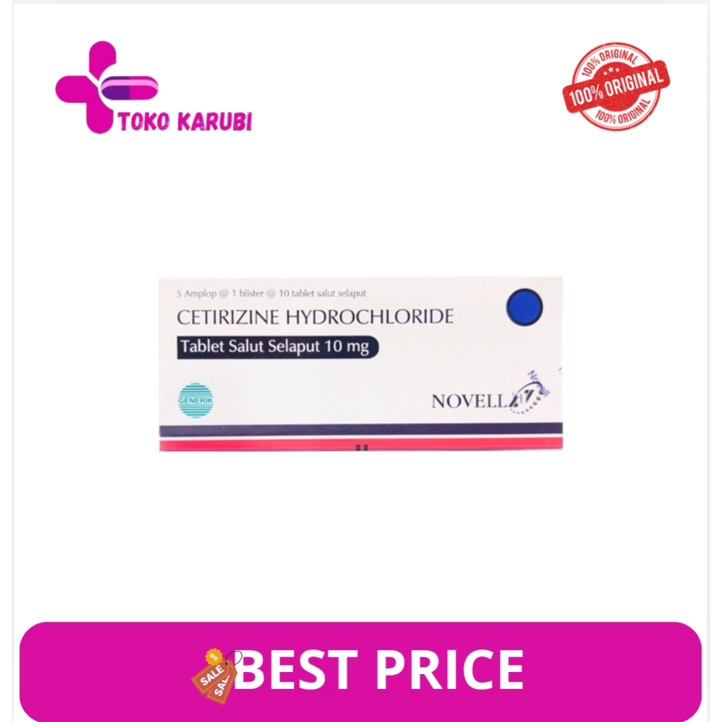 CETIRIZINE 10MG NOVELL BOX 50 TABLET