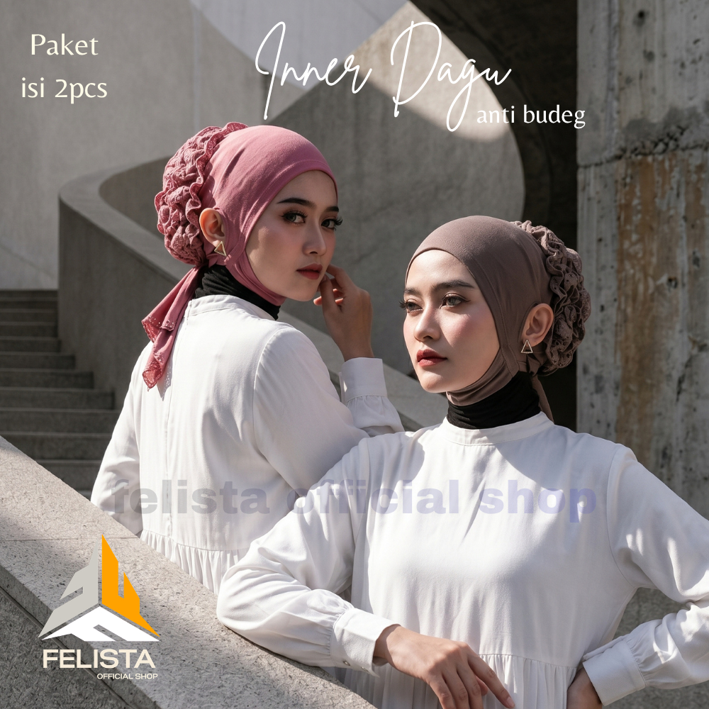 Paket Hemat Isi 2pcs Ciput DAGU Anti Budeg Inner DAGU Lubang Telinga dalaman hijab anti geser