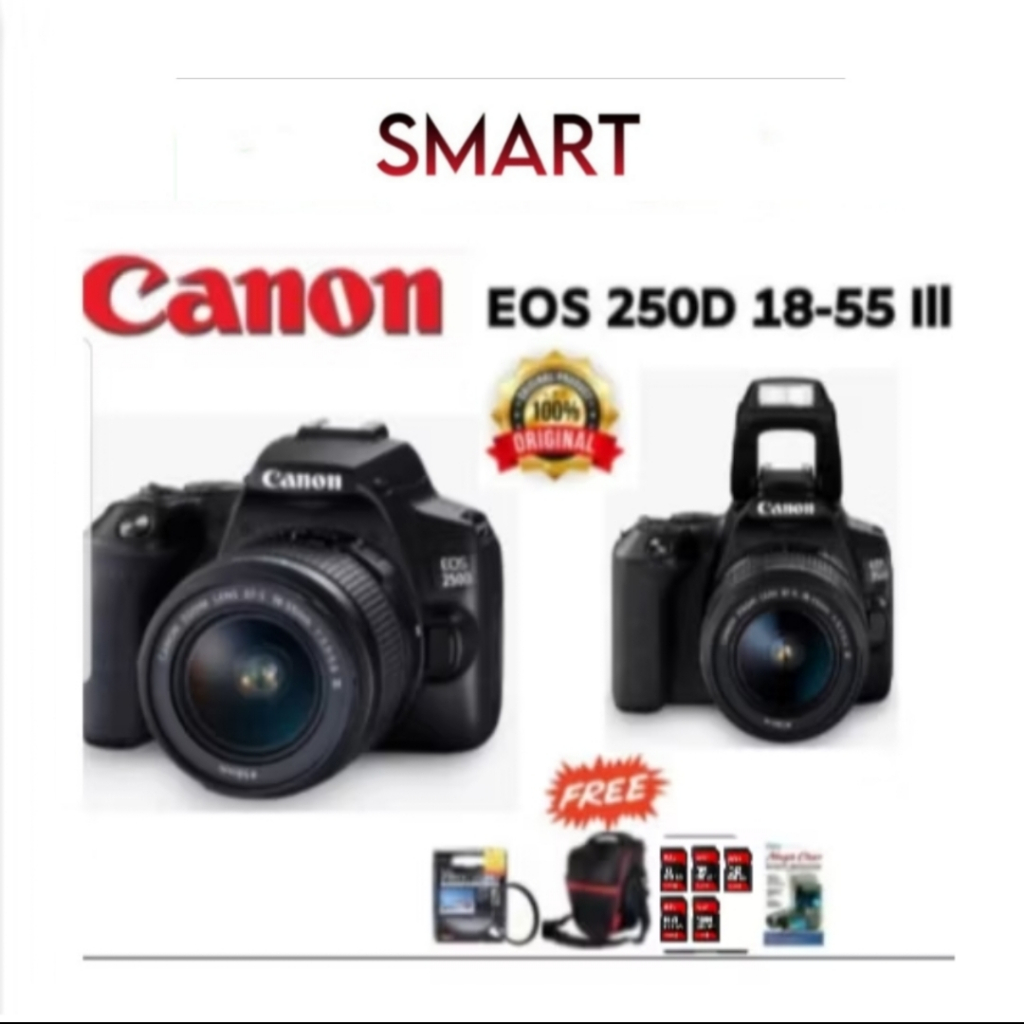 Canon EOS 250D KIT 18-55mm III Camera DSLR CANON / CANON 250D KIT 18-55MM
