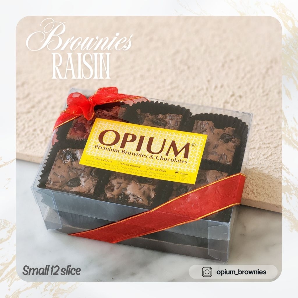 Brownies Oven Raisin | Oleh oleh Semarang | OPIUM Premium Brownies