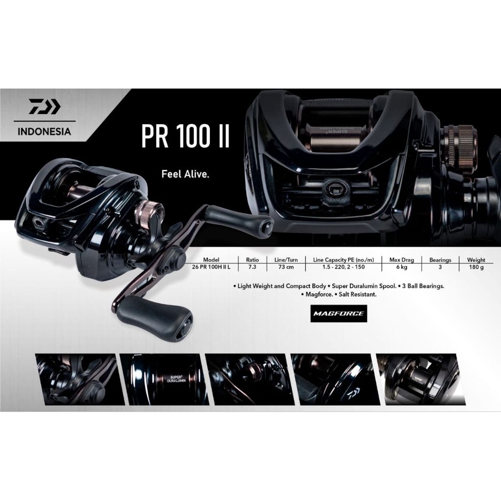 Reel Daiwa PR 100 H II L | Reel BC Daiwa | Baitcasting