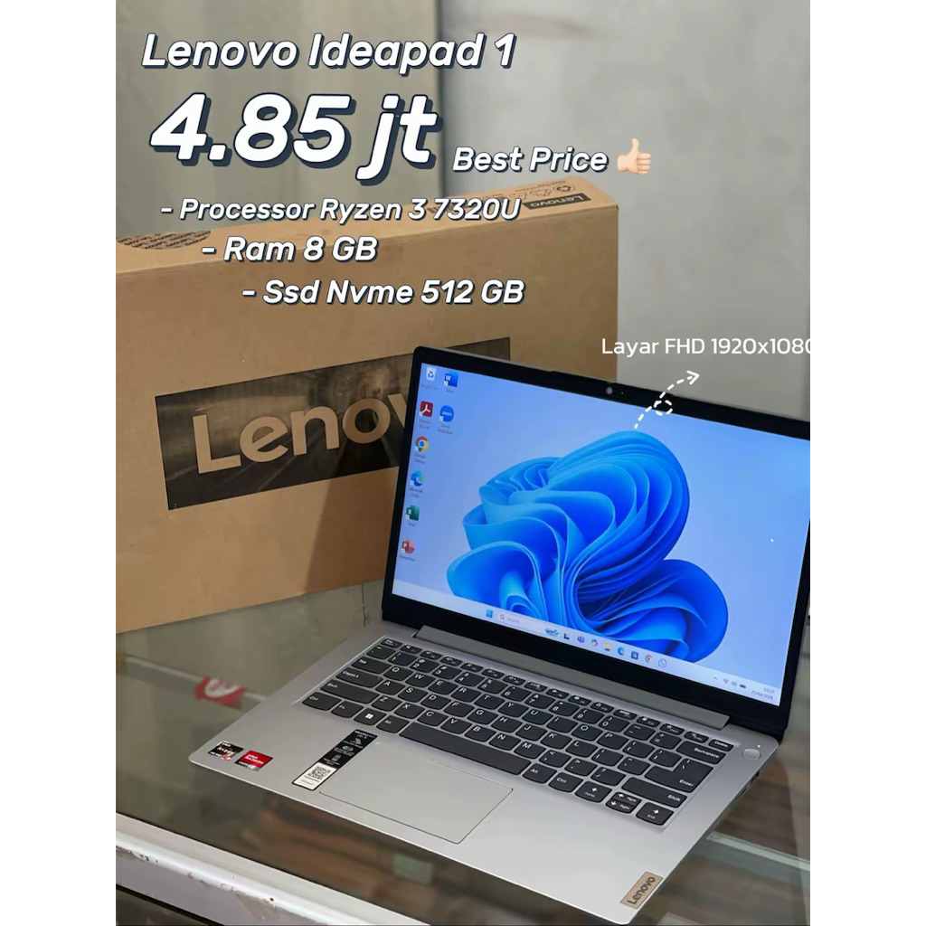 Lenovo Ideapad Slim 1 Ryzen 3 7320U 8/512